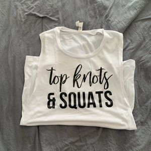 Top Knots and Squats Gym Tank